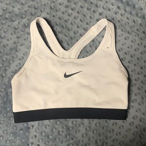 White Nike sports bra, size small